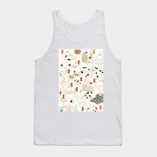 Cat - Japanese Style Tank Top